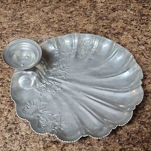 Silver Aluminum Shell Serving Dish Tray